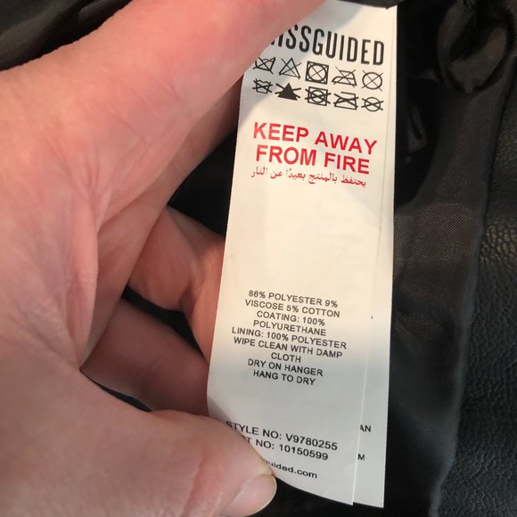 Missguided + Black Biker Jacket - Picture 3 of 9